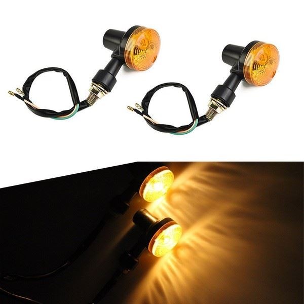 Motorrad Blinker Amber Anzeige Licht FüR All Models 2 StüCk-image