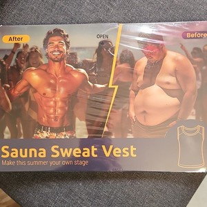 FYDVIR Sauna Sweat Vest Sauna Suit 4XL/5XL Black Unisex Sleeveless