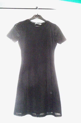 PULL&BEAR  ROBE NOIRE MC TAILLE 36 STRETCH (VOIR MESURES)TBE!!! - Photo 1/4