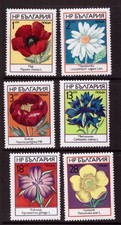 Bulgaria 1973 Flowers set MNH mint stamps