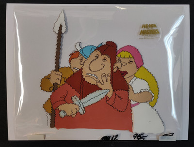 1980's He-Man & Masters of the Universe - The Widgets Painted Cel E2 w/ overlay
