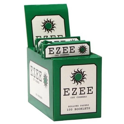 EZEE GREEN STANDARD x5 10 25 50 100- Rolling Cigarette Papers Size Cut Corner