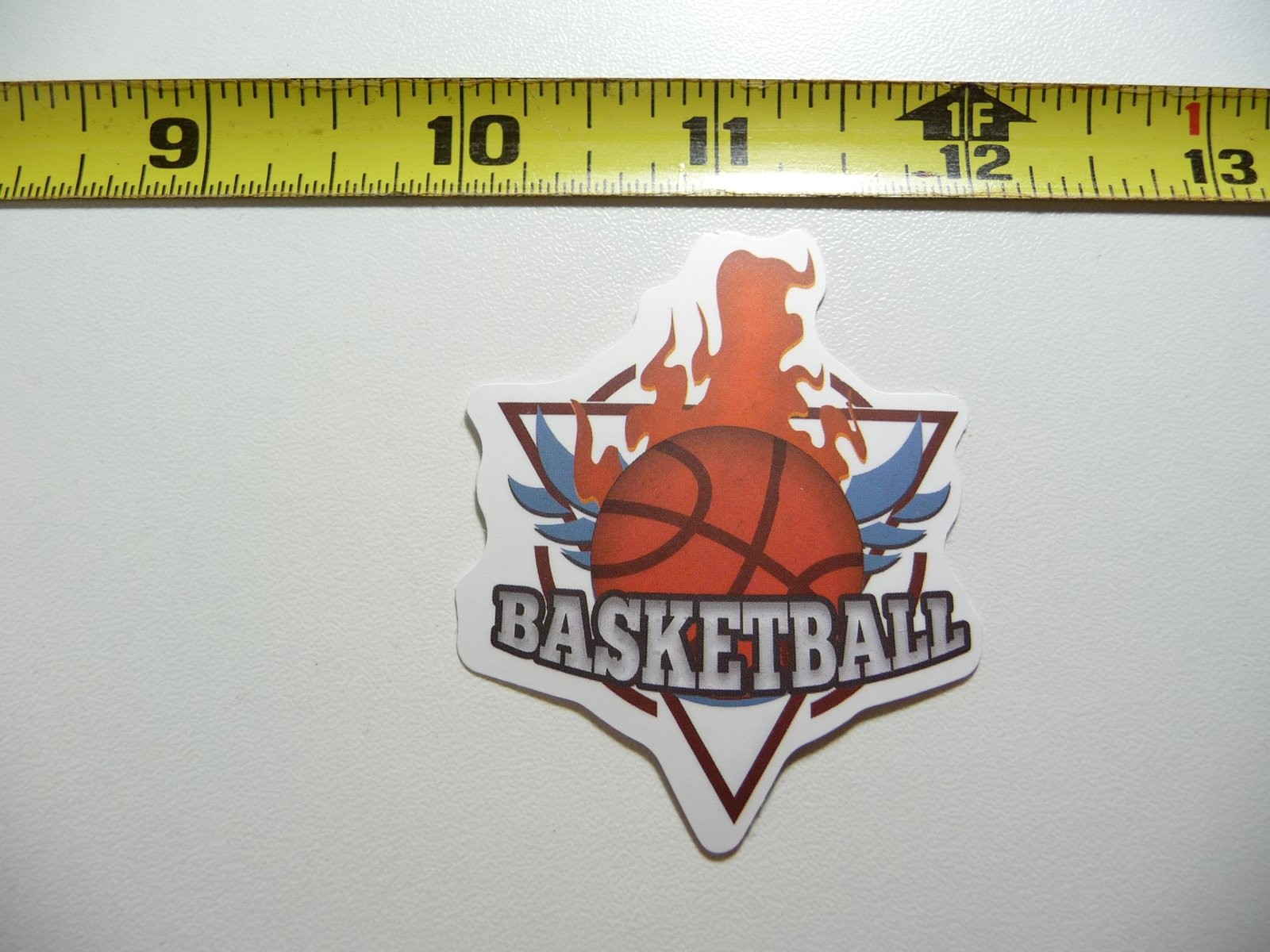 BASKETBALL FLAMES NET DECAL STICKER GAME ATHLETIC SPORTS GAME