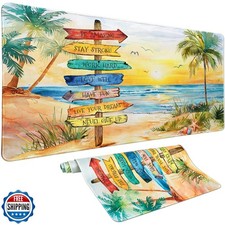 Summer Beach View Mouse Pad Desk Mat Seaside Path Gaming Mouse Pa