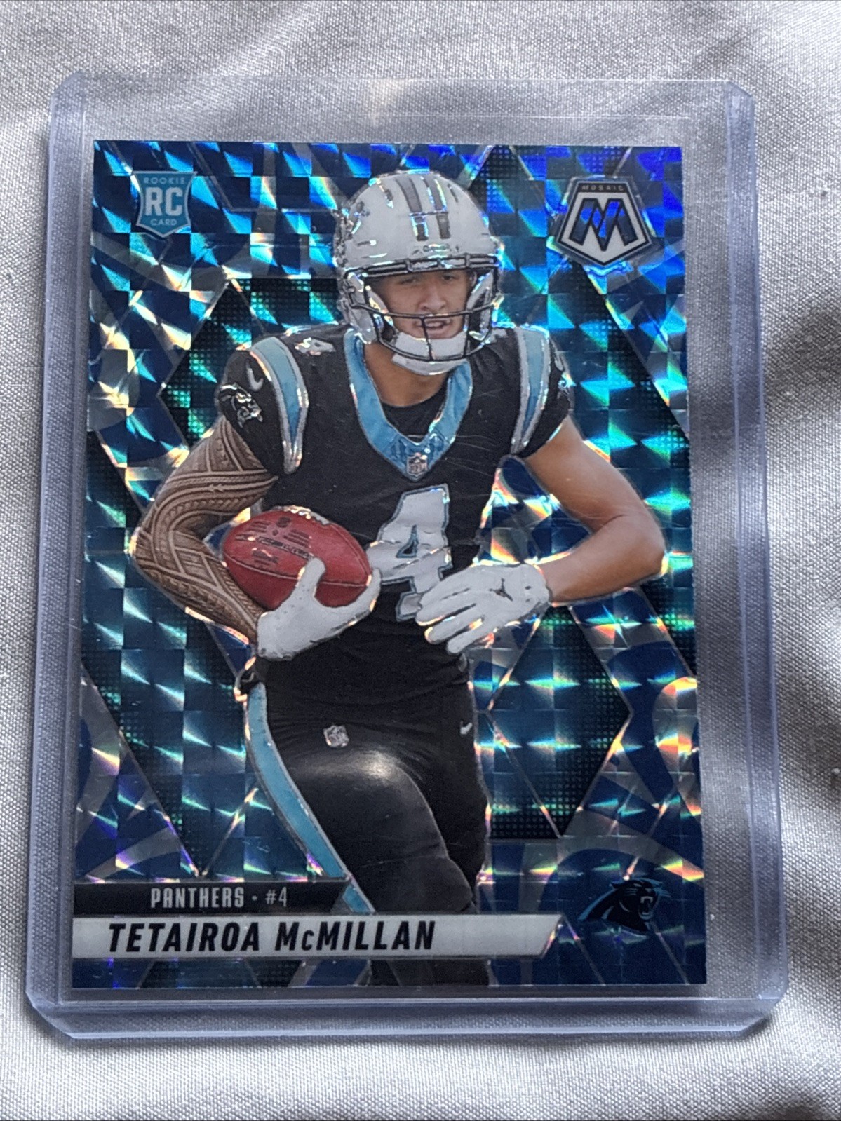 2025 Panini Mosaic - Tetairoa McMillan #309 Blue Reactive Mosaic Prizm (RC)