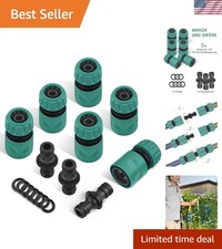 9 St&uuml;ck Schlauch Kupplung-Satz 1/2&lsquo;&rsquo; 13mm Doppelstecker Gartenschlauch Verbin...