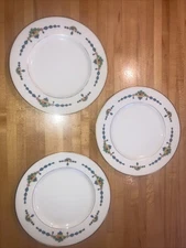 Three 8” Empress Lenox Salad Plates- Fruit Basket Pattern