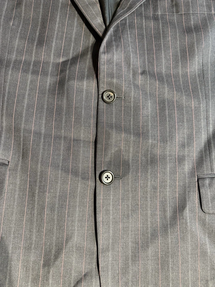 Blazer Burberry London 42S vintage para hombre lana a rayas 2 botones hecho en la Unión en EE. UU. Foto 2 de 4