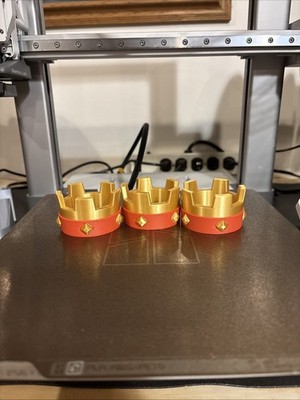 Clash Royale 3 Crown Set Red And Gold (3D Printed )