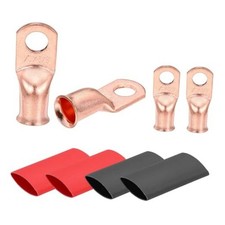 Pcs Battery Cable Ends 1/0 AWG 3/8 Inch Tubular Ring 1/0 AWG,3/8 Inch 4