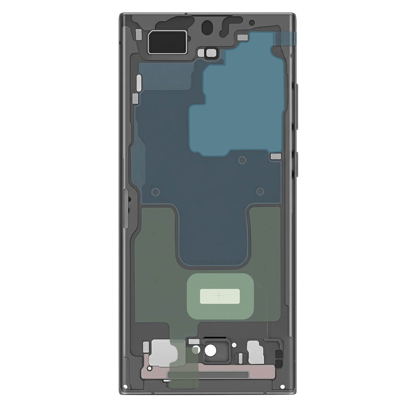 Châssis central Vert pour Galaxy S23 Ultra : Élégance et finition premium