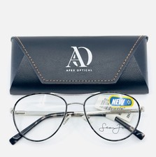 NEW SEAN JOHN SJO5106 045 Blue Silver Aviator Full Rim Eyeglasses 55-18-145 B:46