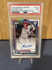 2024 Bowman Chrome Eduardo Tait 1st Bowman Refractor Auto, /499 #CPA-ET PSA 9