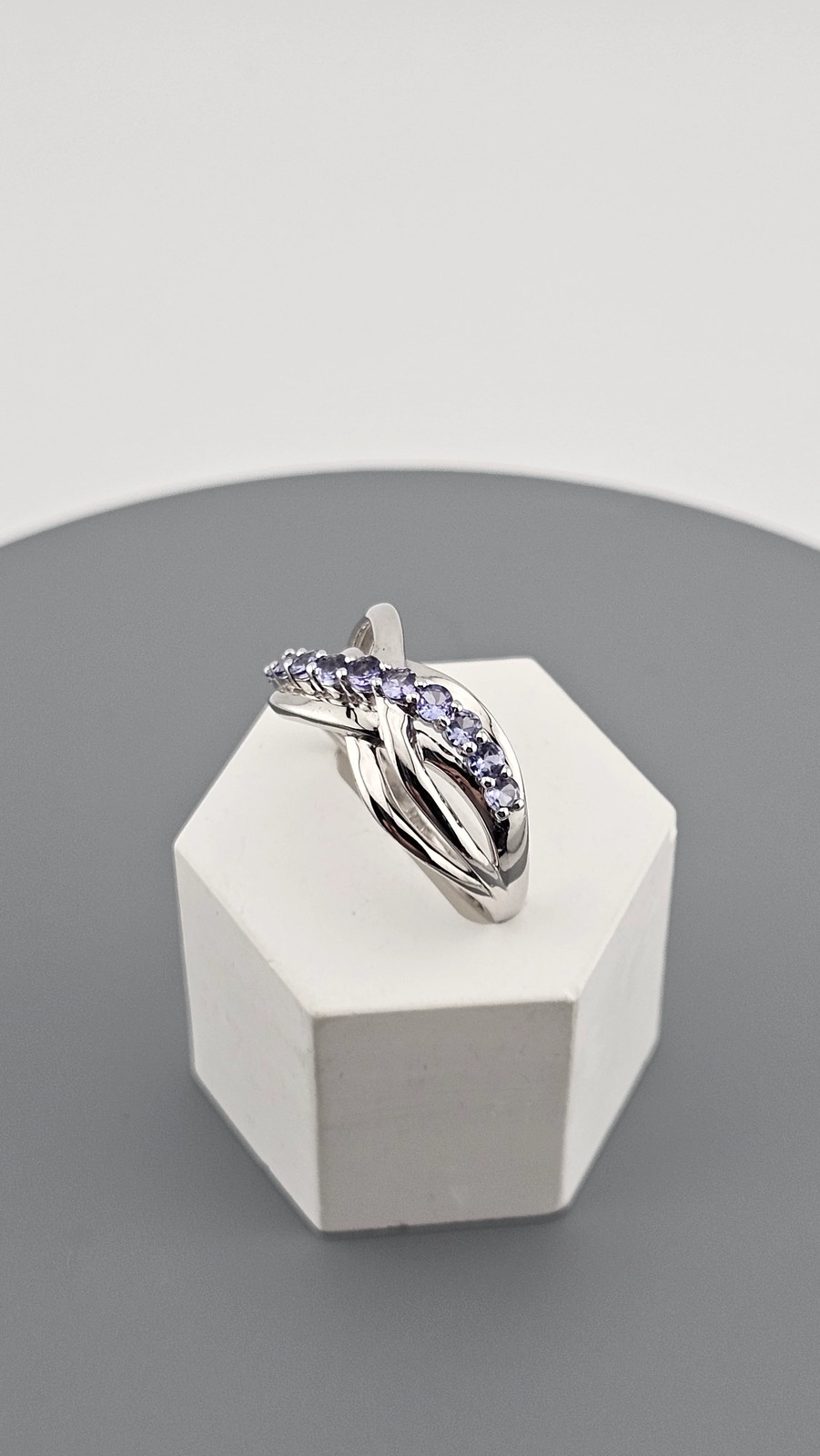 925 Sterling Silver Crossover Infinity Style Ring… - image 3