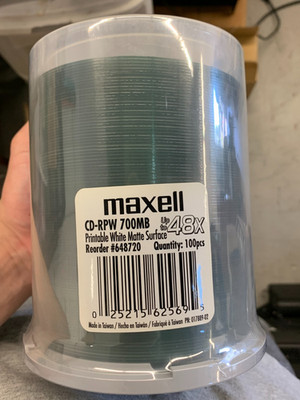Maxwell CD-RPW 700MB, Recorder #648720, Box of 4 (100 pcs) sealed