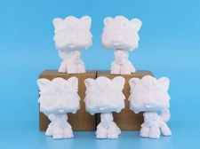 White Base Molds 5x Wolf Fluffy Toys Custom lps Pets Kids DIY LPS Figure Toys