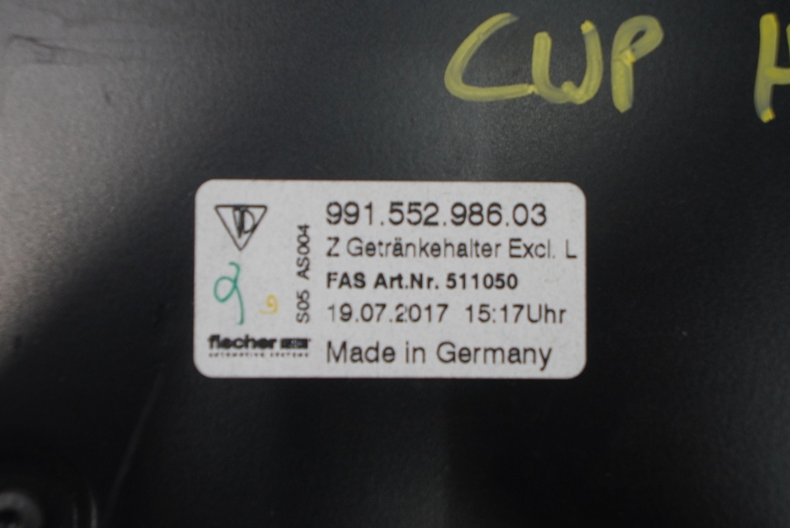Porsche 911 GT3 2018 Cup holders Set Black