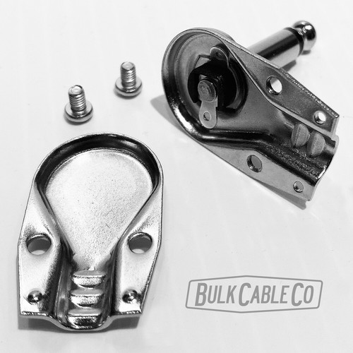 Paquete de 4 - Juego de conectores de panqueques de ángulo recto de 1/4" - conector de parche plano - enchufe de cable - Imagen 8 de 12