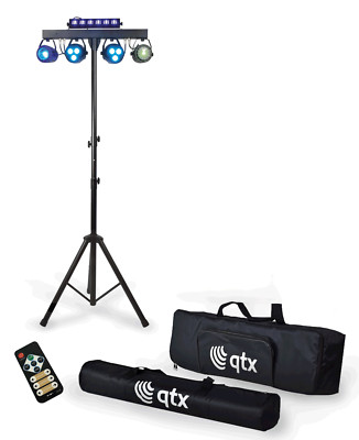 QTX Multi-Bar LED Multieffektleiste mit Stativ Fernbedienung & Tragetasche DJ Disco
