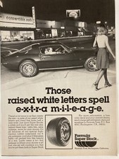 1978 Formula Super Stock Tires Print Ad Chevrolet Camaro Z28