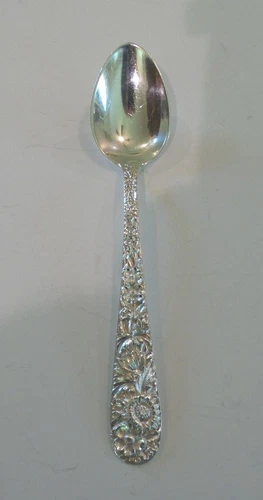 S. KIRK & SON "REPOUSSE" STERLING SILVER TEASPOON, 30 grams, NO MONOGRAM