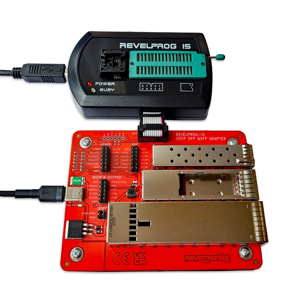 Placa de codificação transceptor OSFP QSFP-DD SFP-DD para programador REVELPROG-IS - Imagem 3 de 4