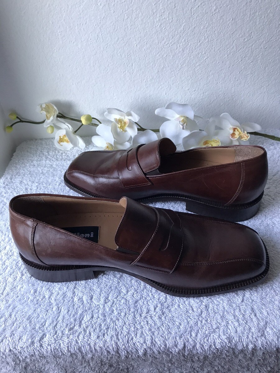 Italy Zillioni Men Dress brown leather Shoes Size 8.5 Large Size Italian Shoes for Men | Toscana USA - Toscana USA main image 2