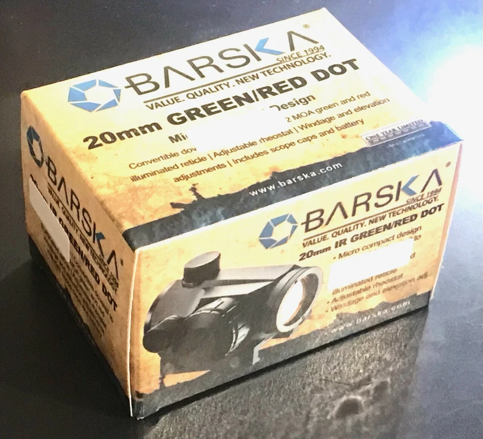 BARSKA 1x 20 毫米双安装瞄准镜带 Dovetail/Weaver 底座 - 红/绿点 — 第 2/4 张图片