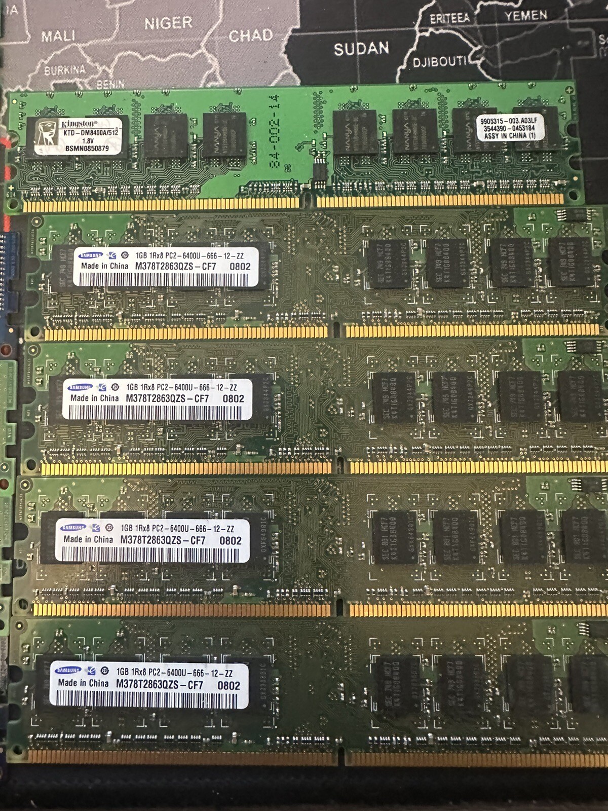 Mixed Lot Of PC Memory Ram Bundle 6x 4GB - 4x1GB- 1x512mb