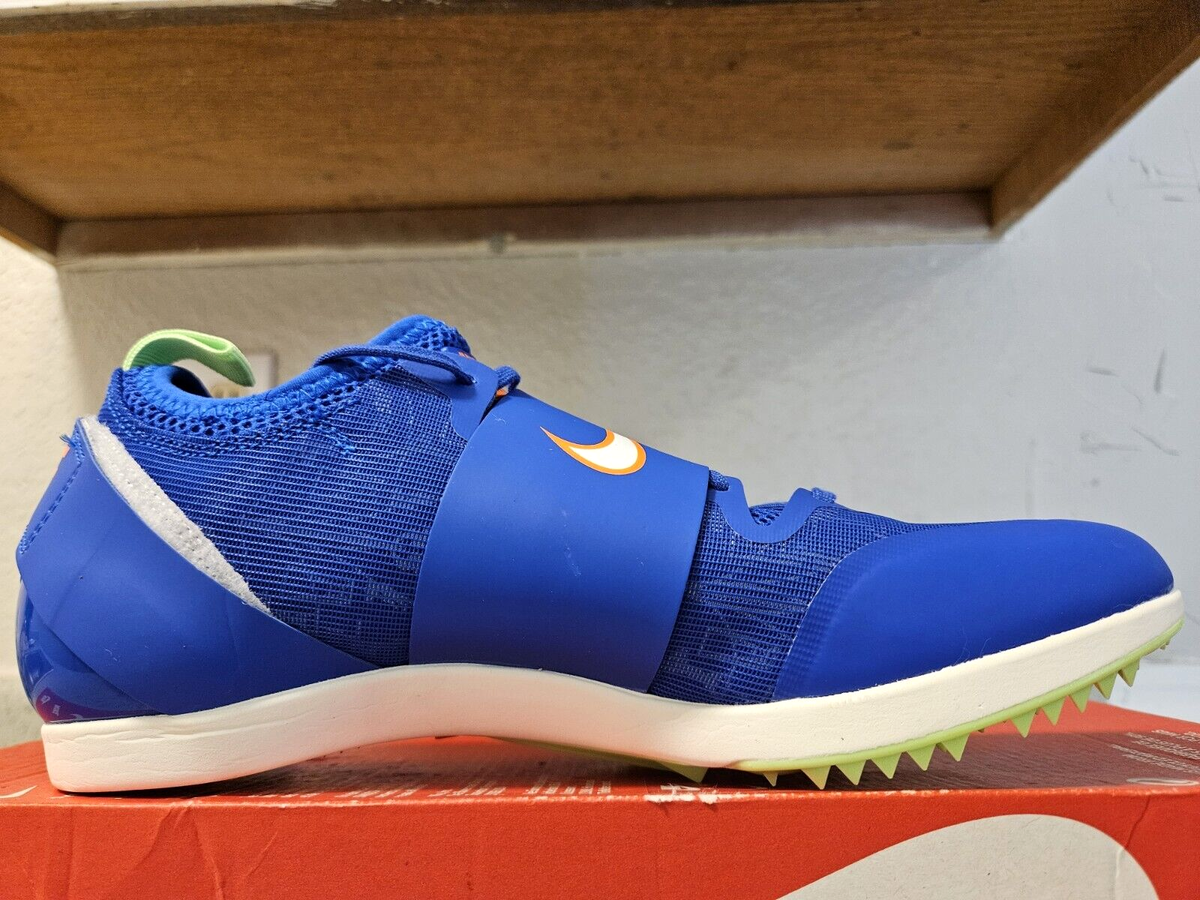 Nike Pole Vault Elite Track Field Spikes Blue Mens Sz 8.5 