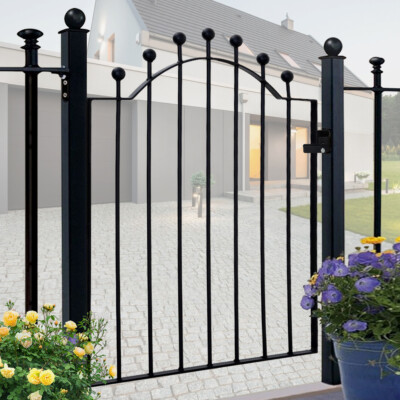 Pedestrian Gate Wrought Iron Garden Fencing Yard Fence Fittings Multi