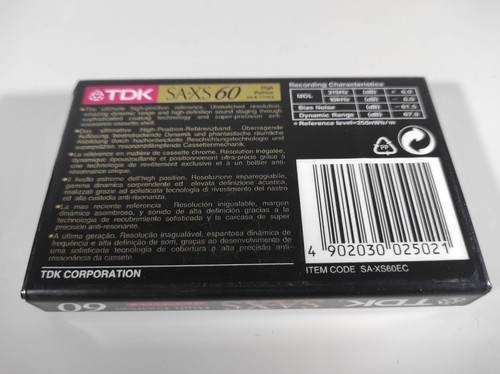 TDK SA-XS 60 EC Type II High Position Bias Cassette Tape Sealed item . - 第 5/5 張圖片
