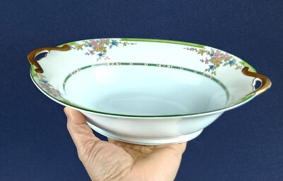 NORITAKE Pendarvis 88 Piece Dinnerware Set, Green Bands/Rim, Pink