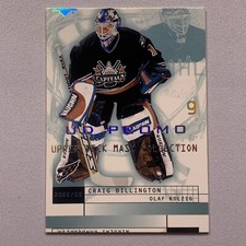 Craig Billington Olaf Kolzig 2002-03 Upper Deck Mask Collection Promo MISCUT