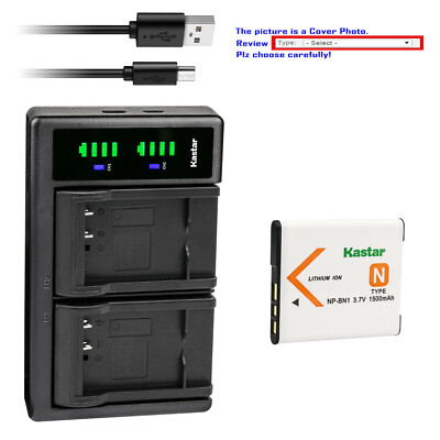 Kastar Battery LTD2 Charger for Sony NP-BN1 BC-CSN & Sony Cyber-shot DSC-W810