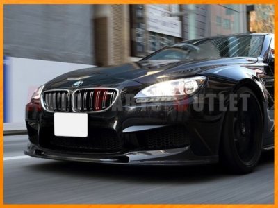 V-Type Carbon Fiber Front Bumper Add-On Lip For 2012-2018 BMW F06 F12 F13 M6 Only