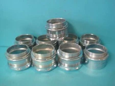 LOT OF 9 NEW 4" COMPRESSION STEEL NUT/BODY EMT COUPLING RACO