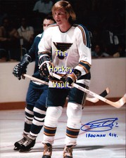 St. Louis BLUES Garry UNGER #7 Signed CUSTOM Lab PC 8X10 w/ IRON MAN Holo & COA