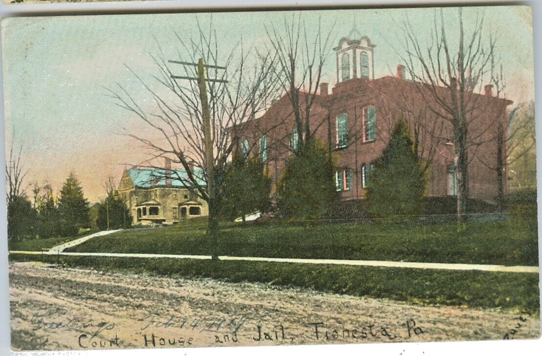 Tionesta PA The Court House and Jail 1909 eBay