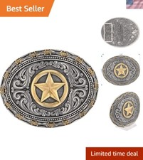 Elegant Southwest-Inspired Two-Tone Belt Buckle - Lasting Shine  Craftsmanship