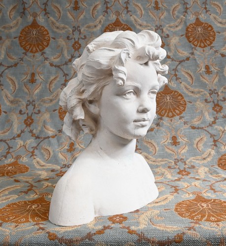 Klassische Gipsbüste junges Mädchen englische Statue - Bild 2 von 5