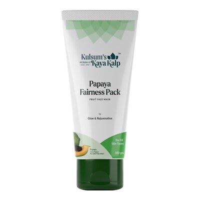 Kulsums Kaya Kalp Herbals Papaya Fairness Gesichtsmaske Für Strahlende Haut 100g