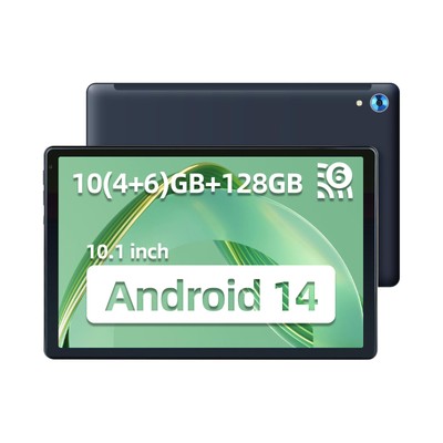 10.1'' Android Tablet 10+128GB IPS Touchscreen Octa-core Processor Wi-Fi 6