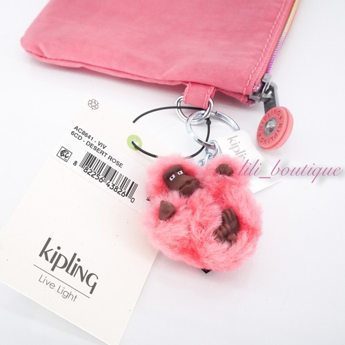 NWT Kipling AC8641 VIV Cosmetic Accessory Pouch Rainbow Zip Nylon Desert Rose 24 - Picture 10 of 10