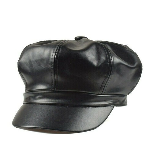 Donna Similpelle Coppola Cappello Panettiere Cabbie Gatsby Basco Nero Retrò  | eBay