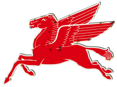 Mobil Oil Pegasus Vintage Metal Sign 29x21.5