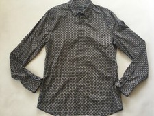 Guess By Marciano Regular Fit Shirt Floral Long Sleeve Hidden Buttons Size M