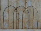 1 Large Rusty Metal Gothic Border Edging Hoop, Arches, Rustic Garden frame