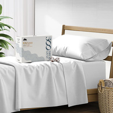 Luxury Twin XL Cotton Sheets Set - 500 Thread Count, Cooling, Silver Grey
