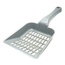 Pet Kitty Cat Litter Poop Scoop Plastic Easy to Use Waste Shovel Light 29cm Grey